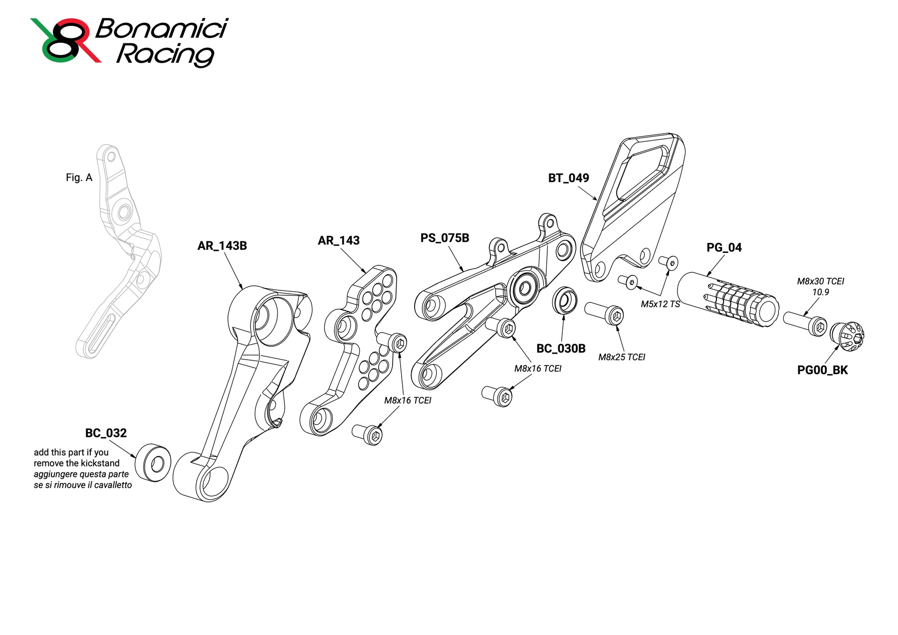 Bonamici A006B – växelsida