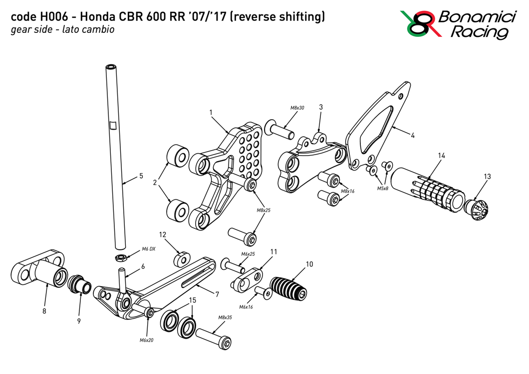 Honda CBR 600RR 2007-2017 (raceväxling)